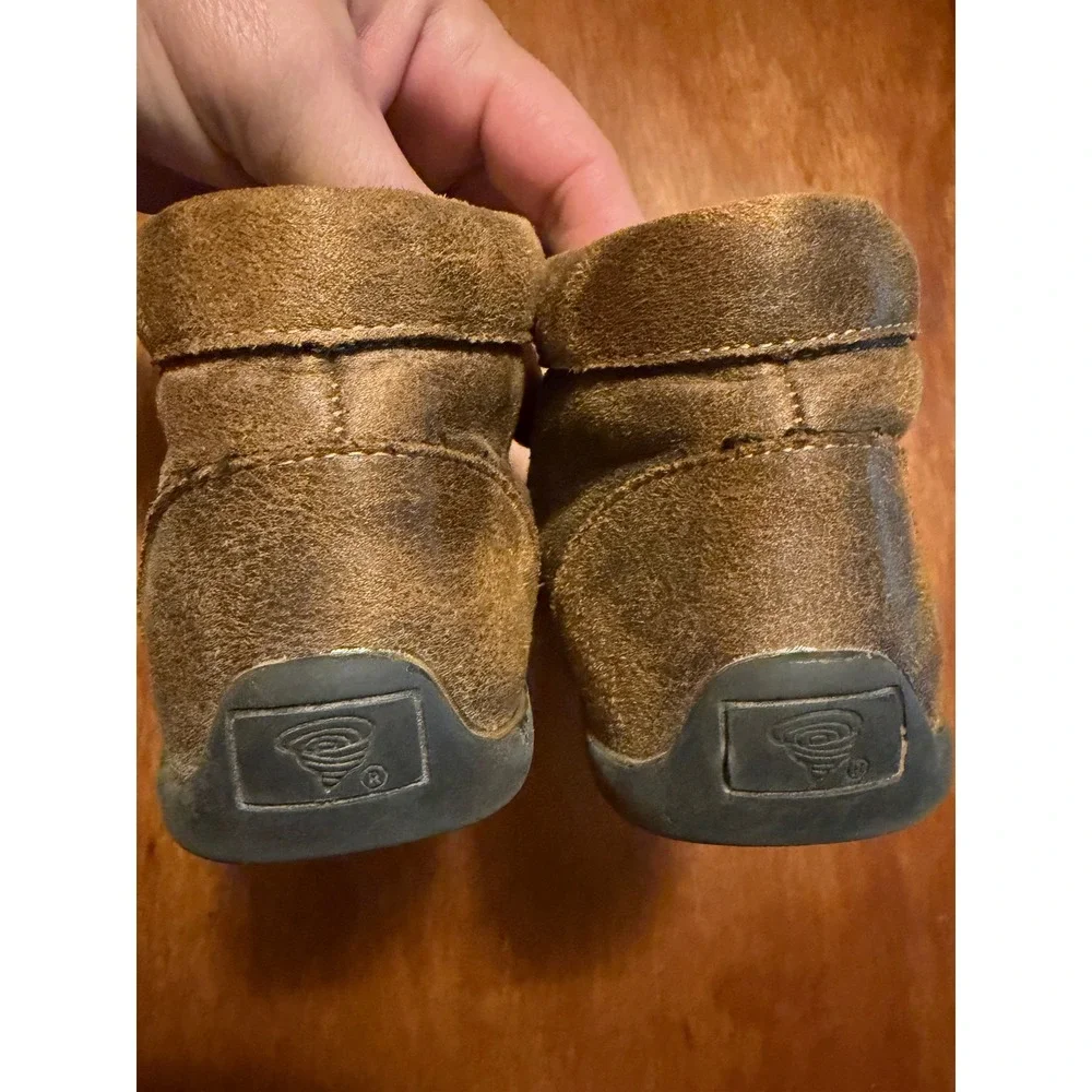 Twister Kids Brown Basketweave Faux Suede Chukka Boots Size 9 Toddler